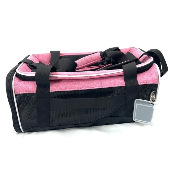 Petskd Pet Carrier, Pink & Black 17 x 13 x 9.5 Inches. Airline Approved - Picture 3 of 13
